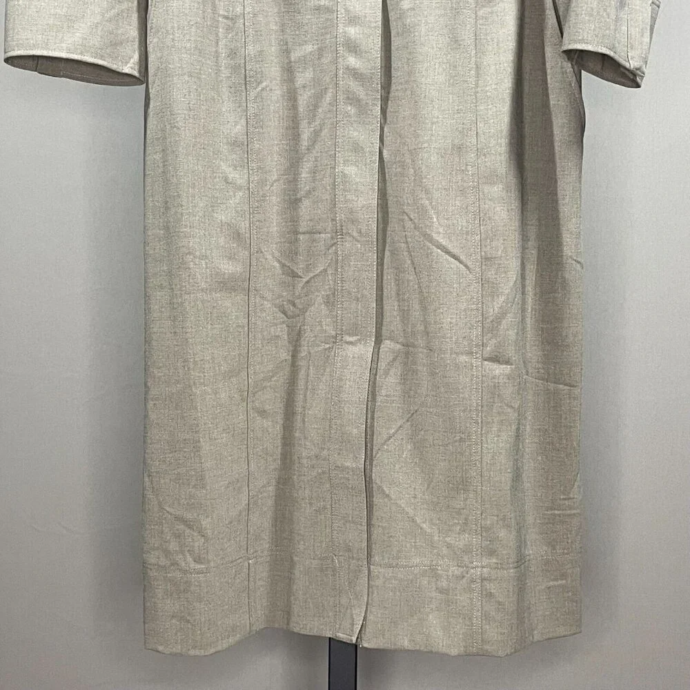 NEW New York & Company Dress Womens 6 brown shirt straight sheath classic - Picture 3 of 9